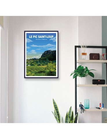 Le Pic Saint-Loup – Poster affiche – image encadrée 2