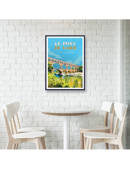 Pont du Gard – Poster affiche – image encadrée