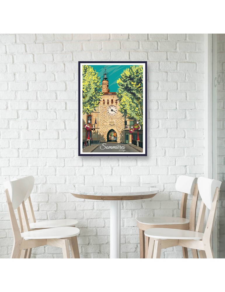 Sommières – Poster affiche – image encadrée