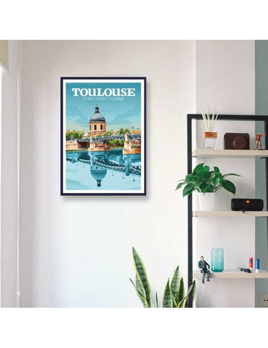Toulouse Pt St-Pierre – Poster affiche – image encadrée