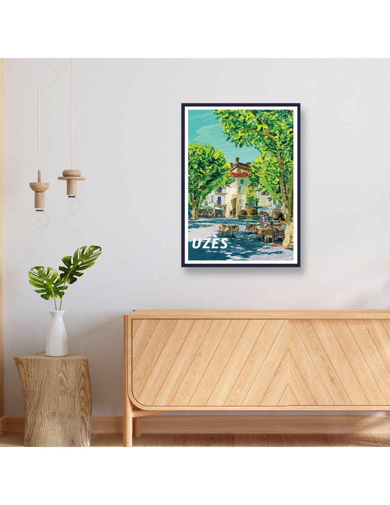 Uzès – Poster affiche – image encadrée
