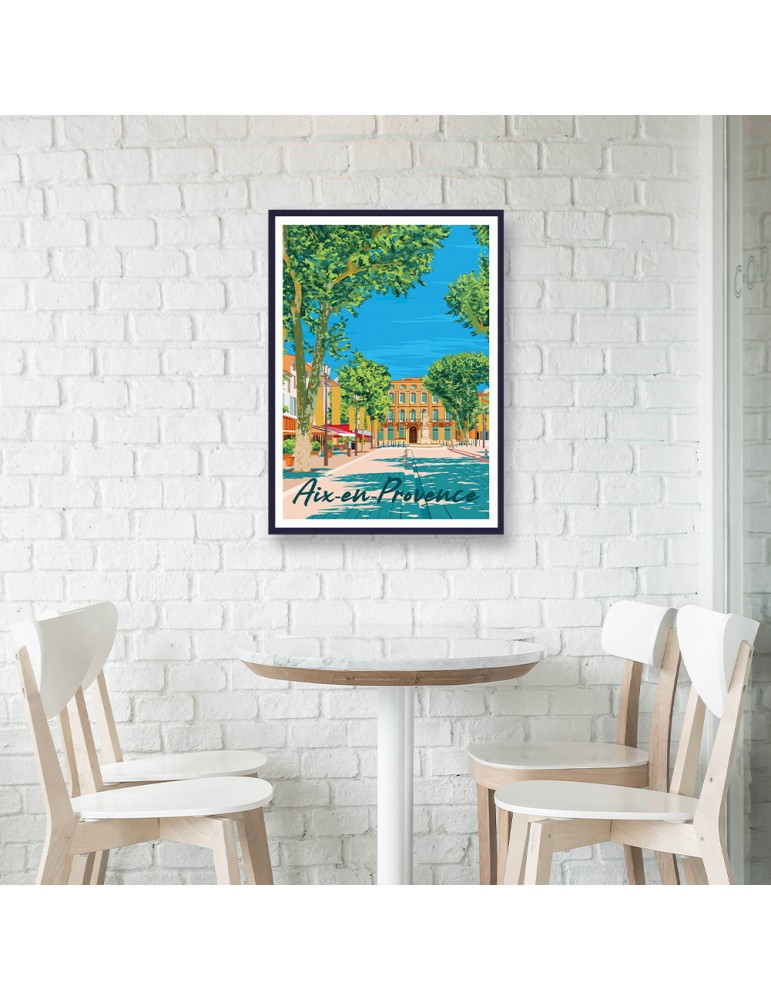 Aix-en-Provence – Poster affiche – image encadrée