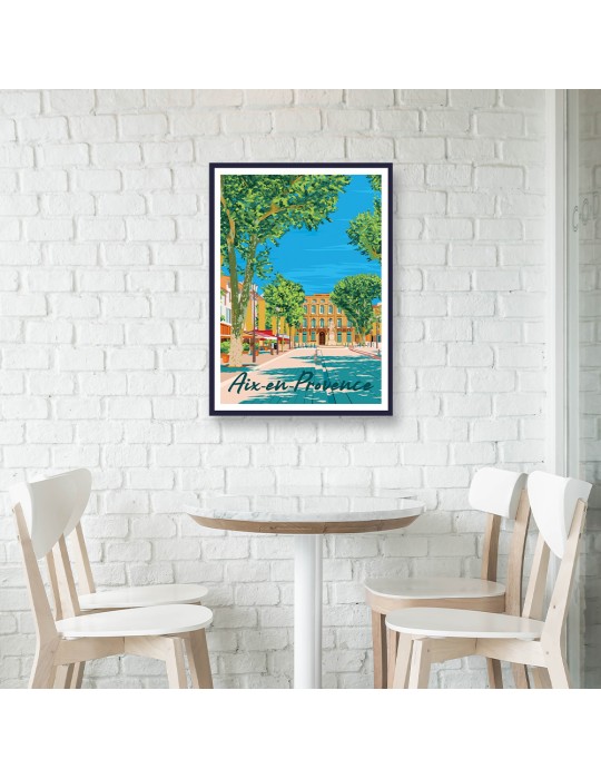 Aix-en-Provence – Poster affiche – image encadrée