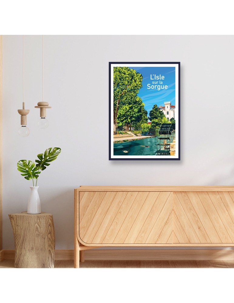 L'Isle sur la Sorgue – Poster affiche – image encadrée