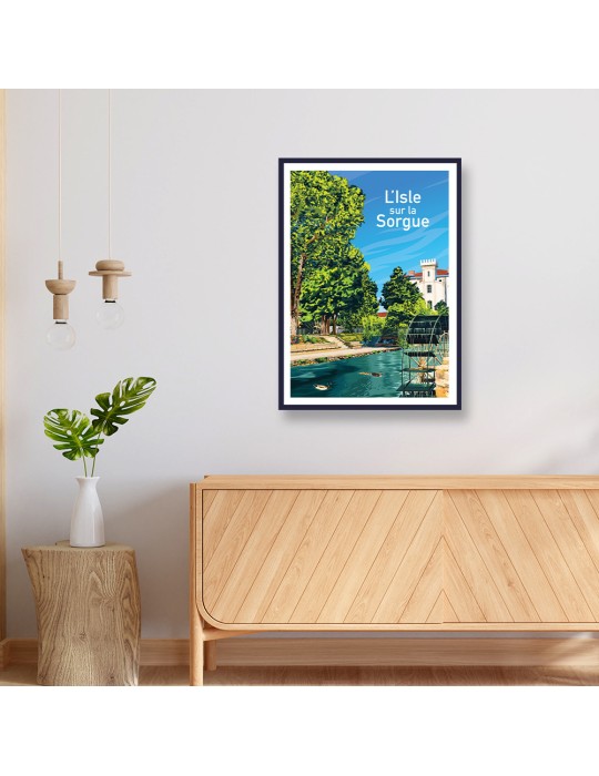 L'Isle sur la Sorgue – Poster affiche – image encadrée