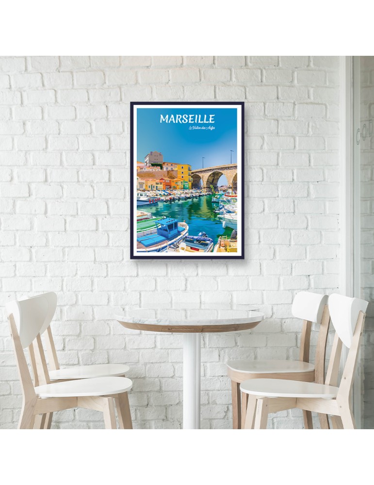 Marseille le vallon – Poster affiche – image encadrée