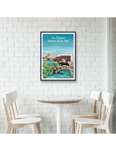 Saintes Maries-de-la-Mer – Poster affiche – image encadrée 2