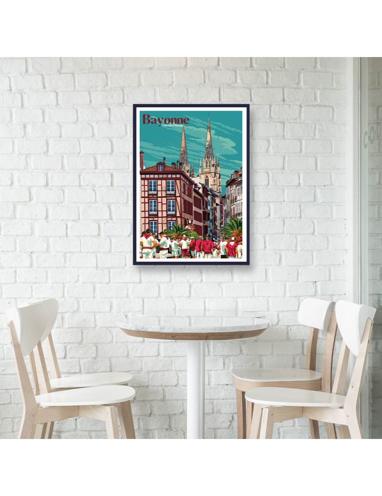 Bayonne Baionako festak – Poster affiche – image encadrée