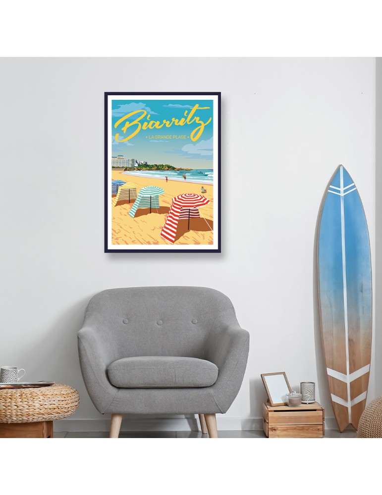 Biarritz – Poster affiche – image encadrée
