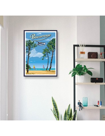 Biscarrosse 1 – Poster affiche – image encadrée 2