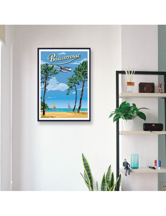 Biscarrosse 1 – Poster affiche – image encadrée