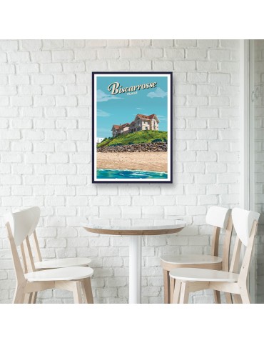 Biscarrosse plage maison – Poster affiche – image encadrée 2