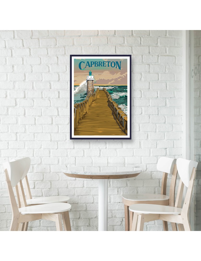 Capbreton – Poster affiche – image encadrée