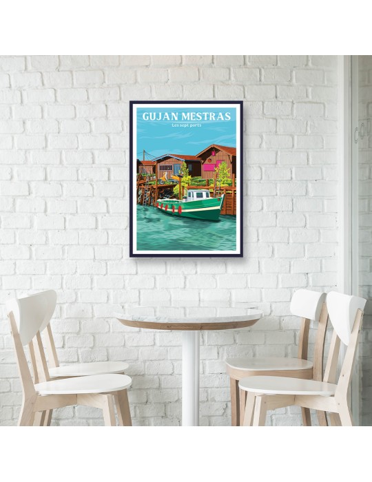 Gujan Mestras – Poster affiche – image encadrée
