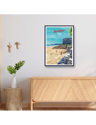 Hendaye – Poster affiche – image encadrée 2