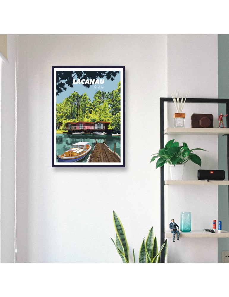 Lac de Lacanau – Poster affiche – image encadrée