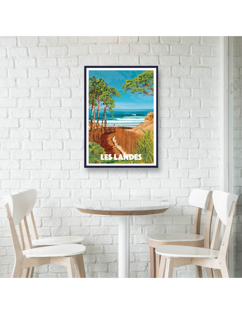 Les Landes – Poster affiche – image encadrée