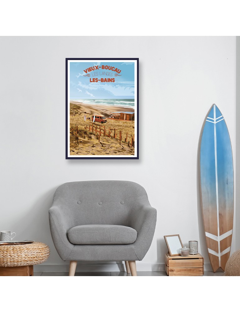 Les Bains – Poster affiche – image encadrée