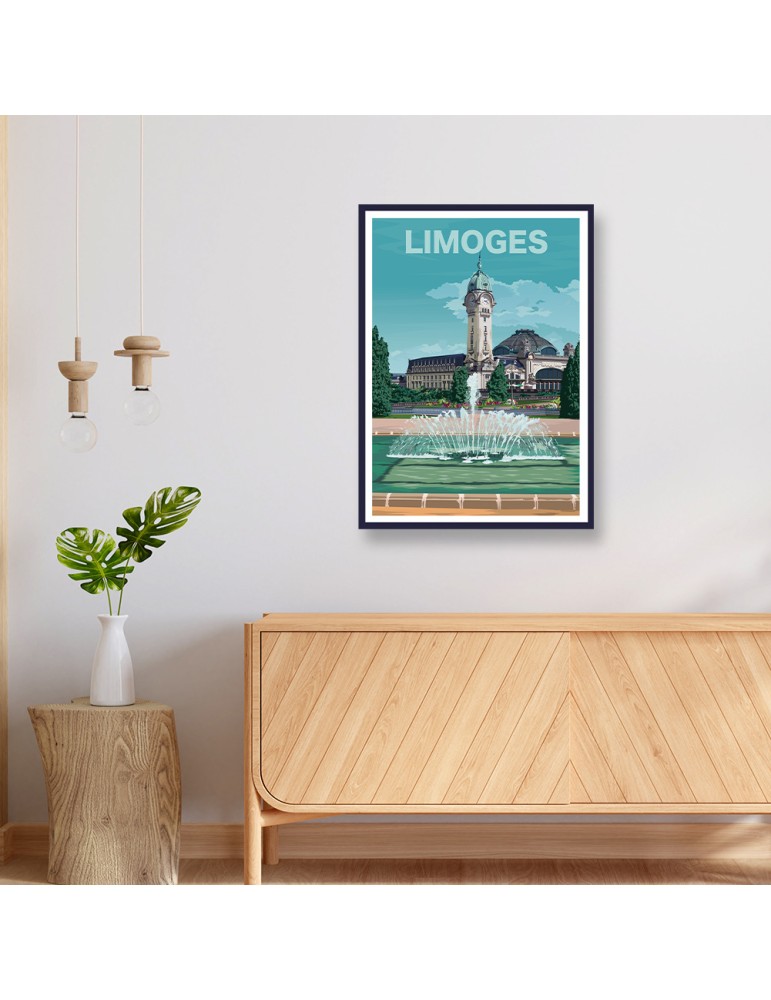 Limoges – Poster affiche – image encadrée