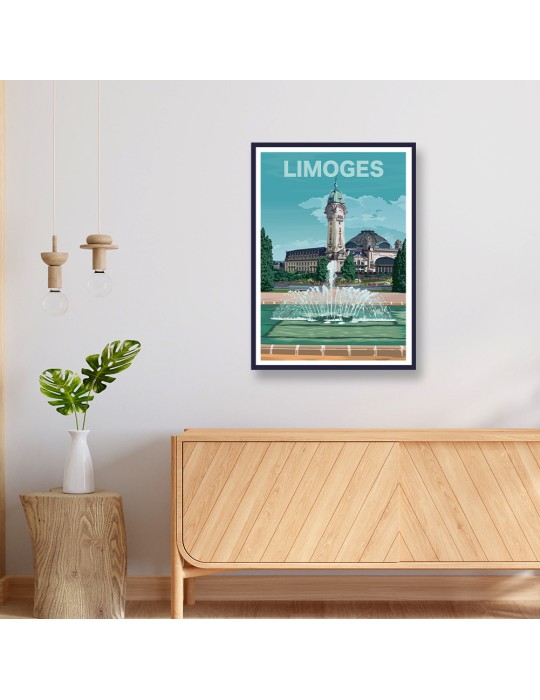 Limoges – Poster affiche – image encadrée