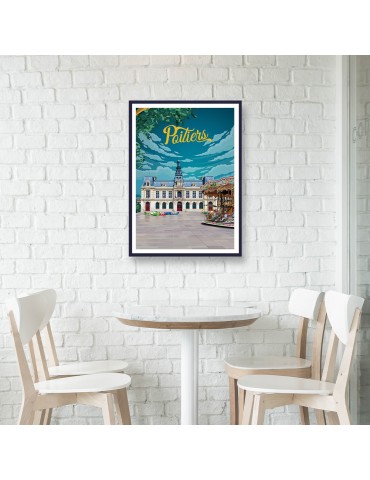 Poitiers – Poster affiche – image encadrée 2