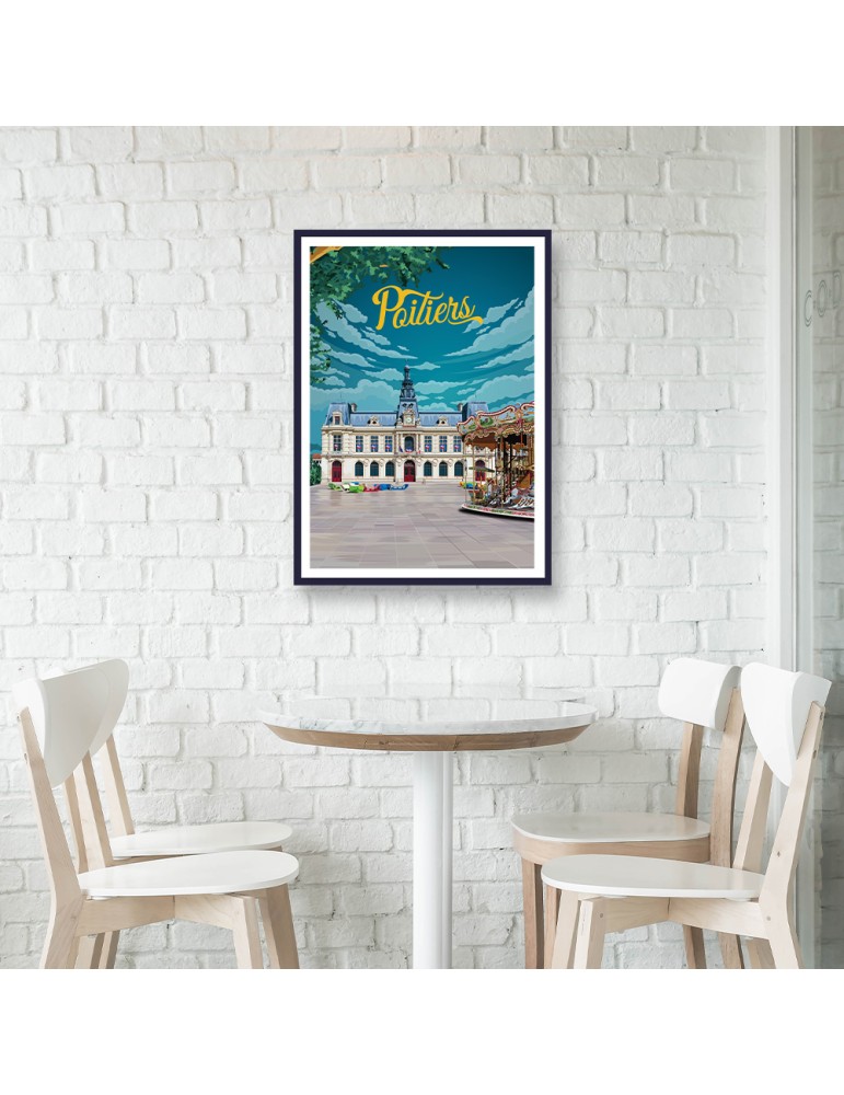 Poitiers – Poster affiche – image encadrée