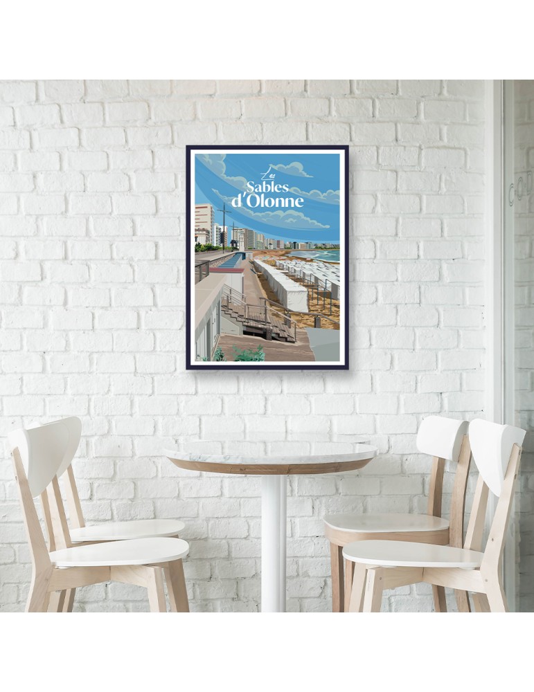 Les Sables d'Olonne – Poster affiche – image encadrée