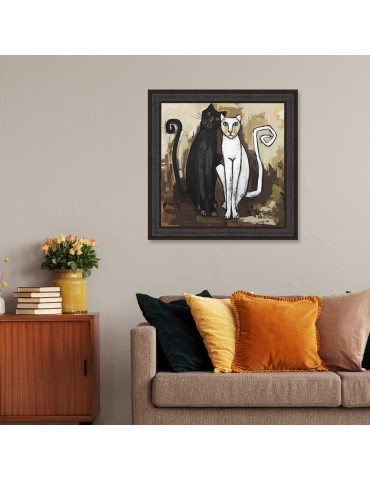 Couple Chat Noir & Blanc 1 – Martine Gonnin 2