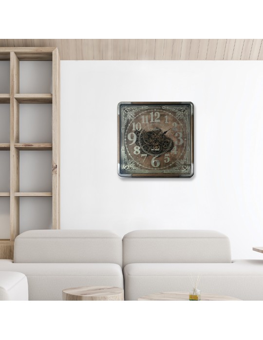 Horloge à engrenages avec verre – 08.018 – Ø 80 cm