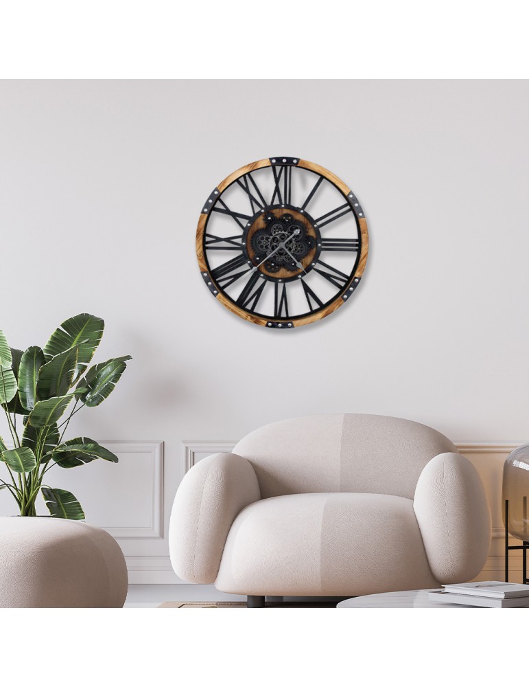 Horloge à engrenages avec verre – 08.023 – Ø 75 cm