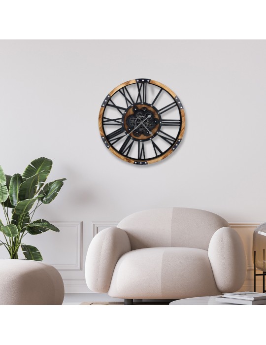 Horloge à engrenages avec verre – 08.023 – Ø 75 cm