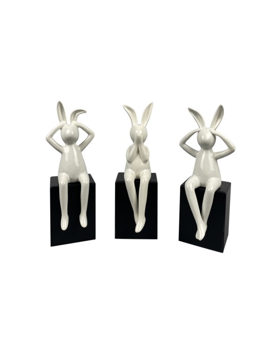 Lot de 3 sculptures céramique – 04.646D