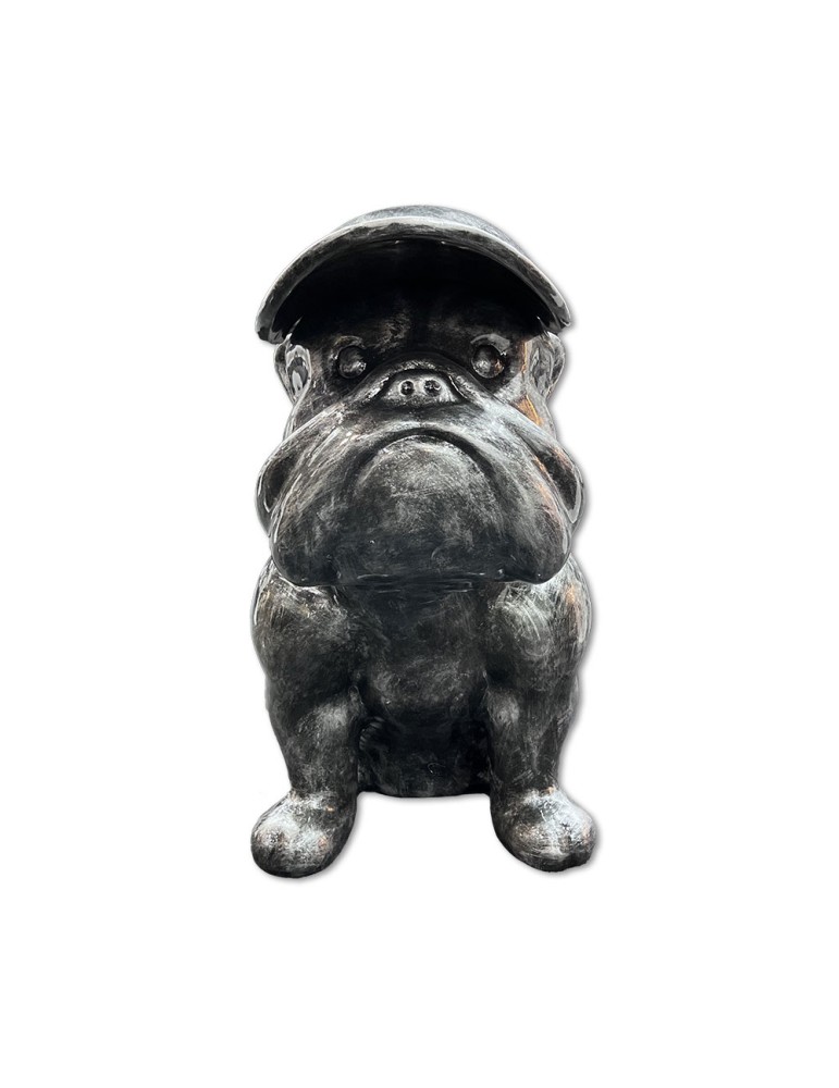 Chien GF Patiné Argent - 04.710 - H : 90 cm