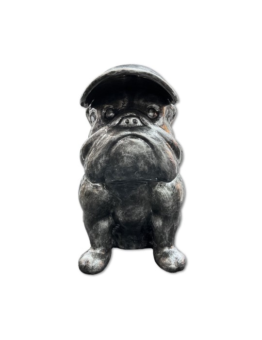 Chien GF Patiné Argent - 04.710 - H : 90 cm