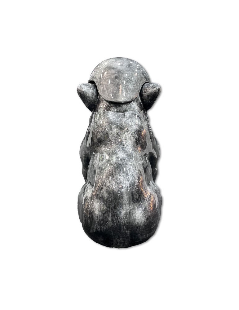 Chien GF Patiné Argent - 04.710 - H : 90 cm