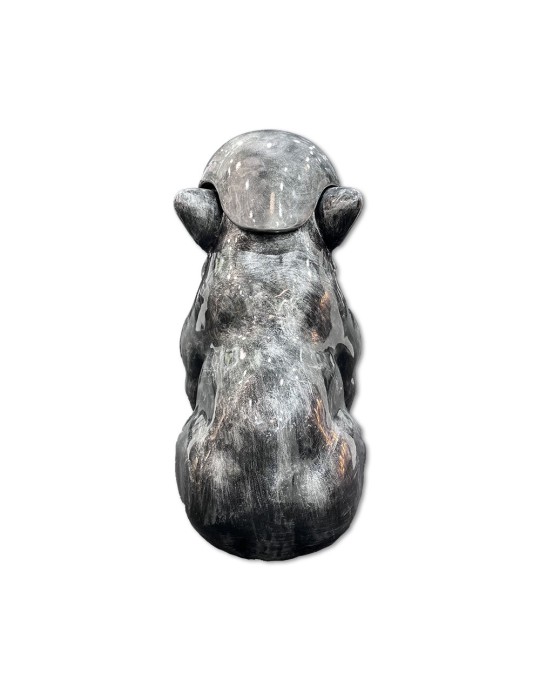 Chien GF Patiné Argent - 04.710 - H : 90 cm