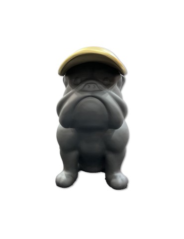 Chien GF Noir mat / Or - 04.706 - H : 90 cm