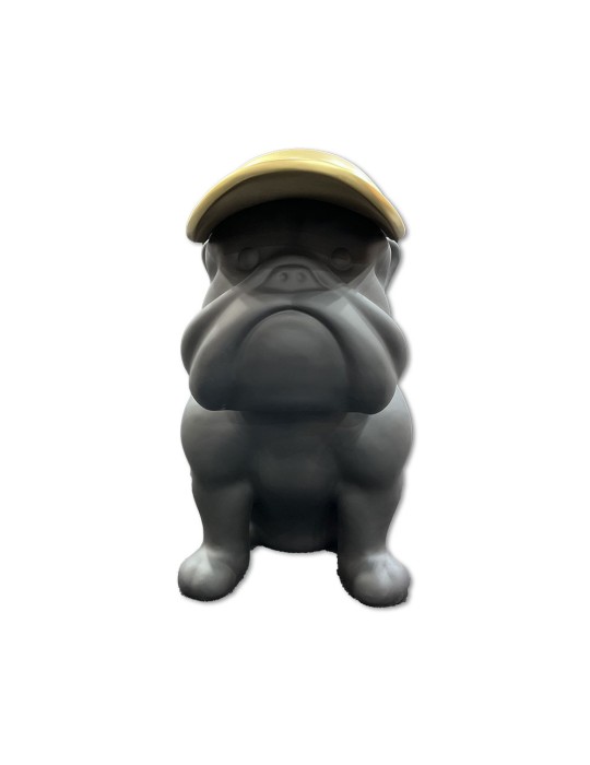 Chien GF Noir mat / Or - 04.706 - H : 90 cm