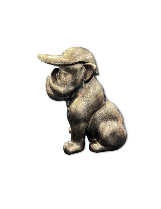 Chien GF Patiné Or - 04.709 - H : 90 cm