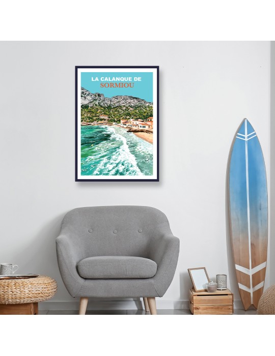 La Calanque de Sormiou – Poster affiche – image encadrée