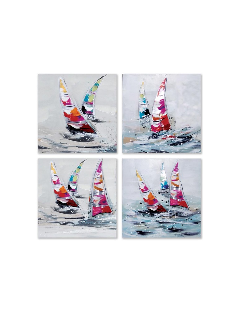 Set de 4 toiles avec métal - 03.2746D