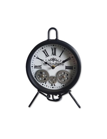 Lot de deux horloge à engrenages avec verre– 08.053 – 21x8x31