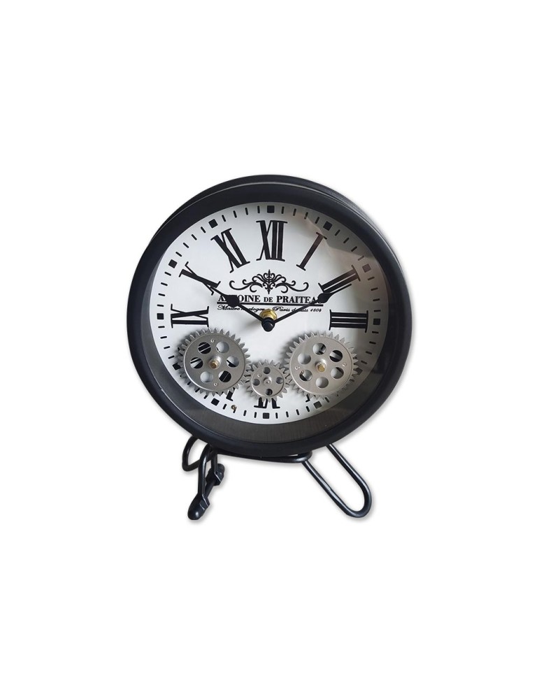Lot de deux horloges à engrenages avec verre – 08.054 – 25x8x27 cm
