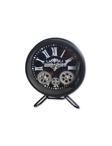 Lot de deux horloges à engrenages avec verre – 08.055 – 21x8x27 cm