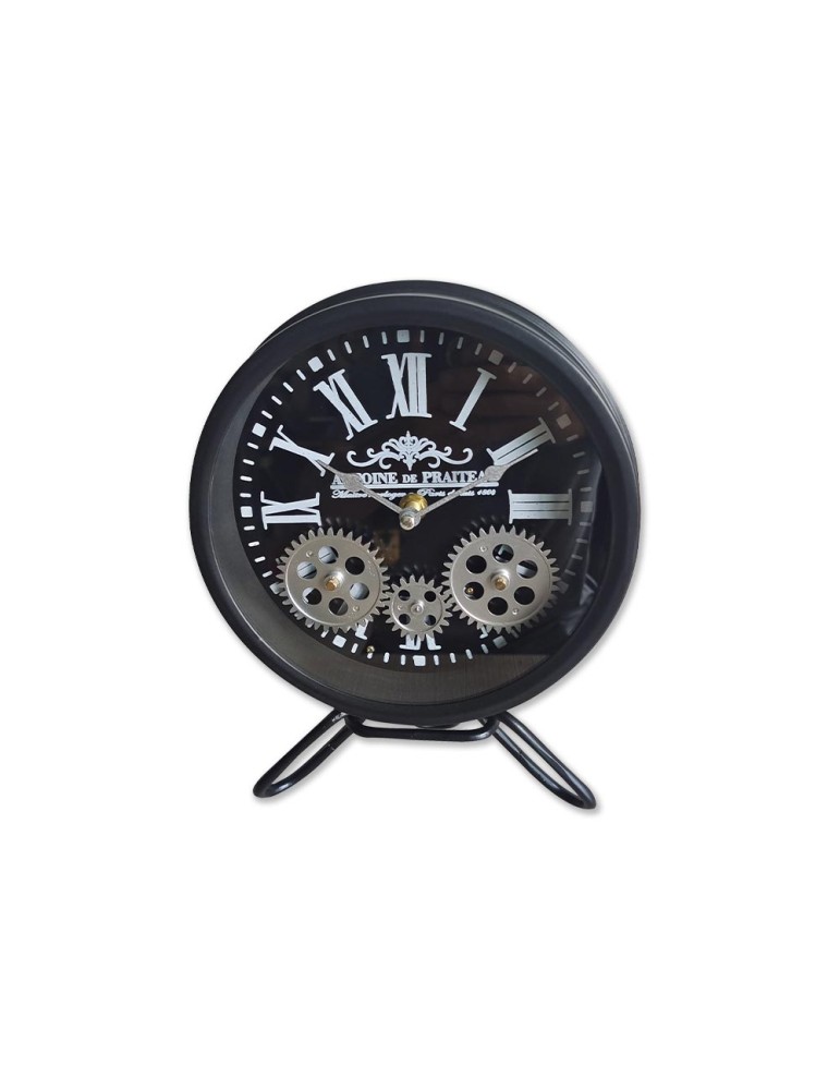 Lot de deux horloges à engrenages avec verre – 08.055 – 21x8x27 cm