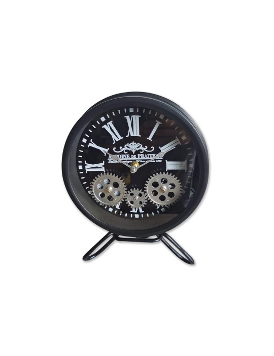 Lot de deux horloges à engrenages avec verre – 08.055 – 21x8x27 cm