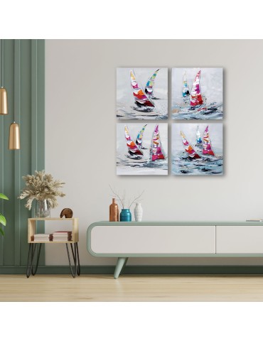 Set de 4 toiles avec métal - 03.2746D 2