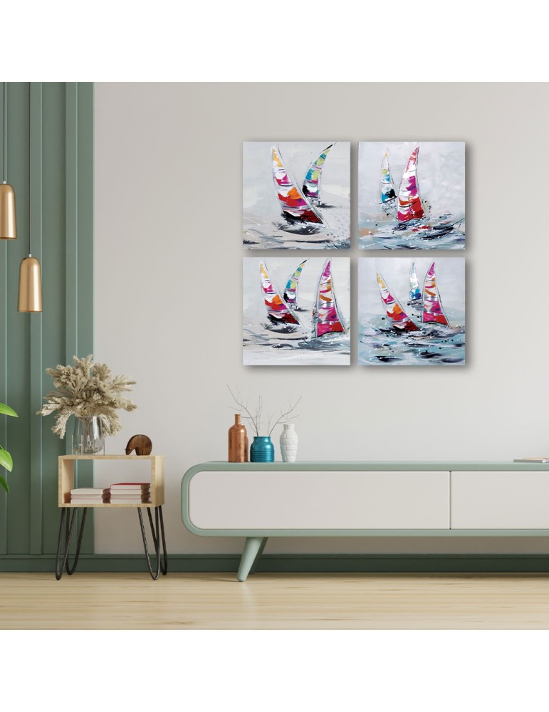 Set de 4 toiles avec métal - 03.2746D