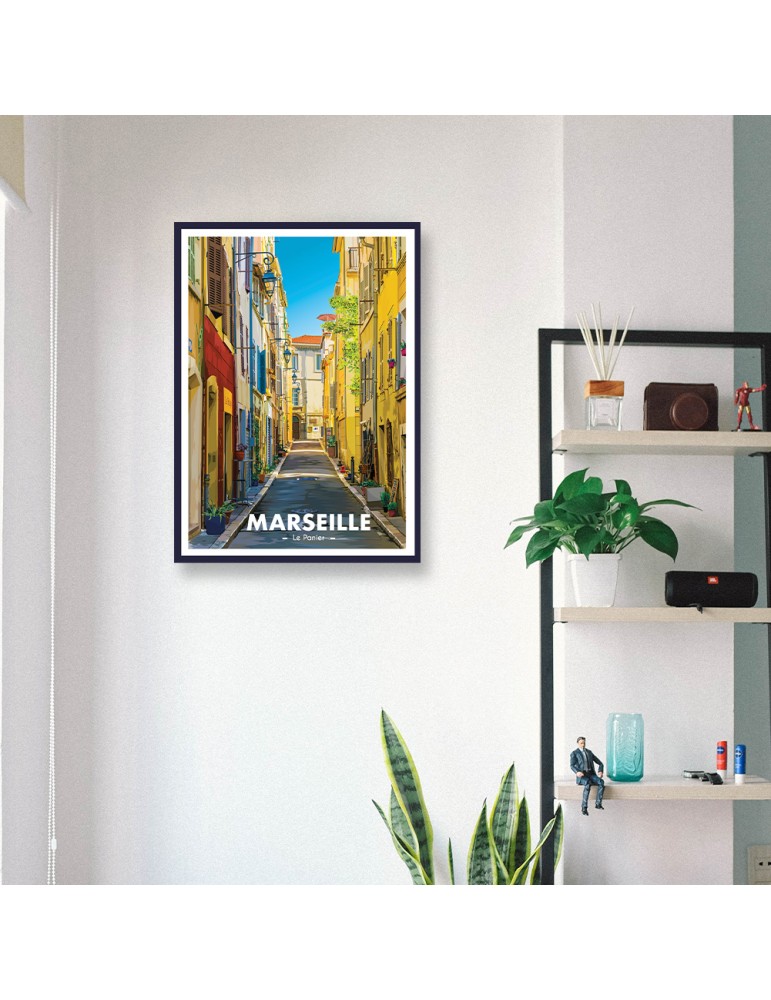 Marseille le panier – Poster affiche – image encadrée
