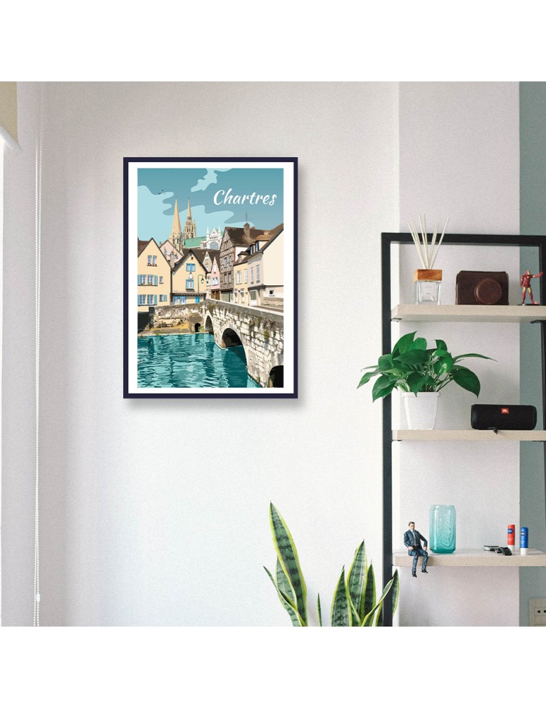 Chartres – Poster affiche – image encadrée